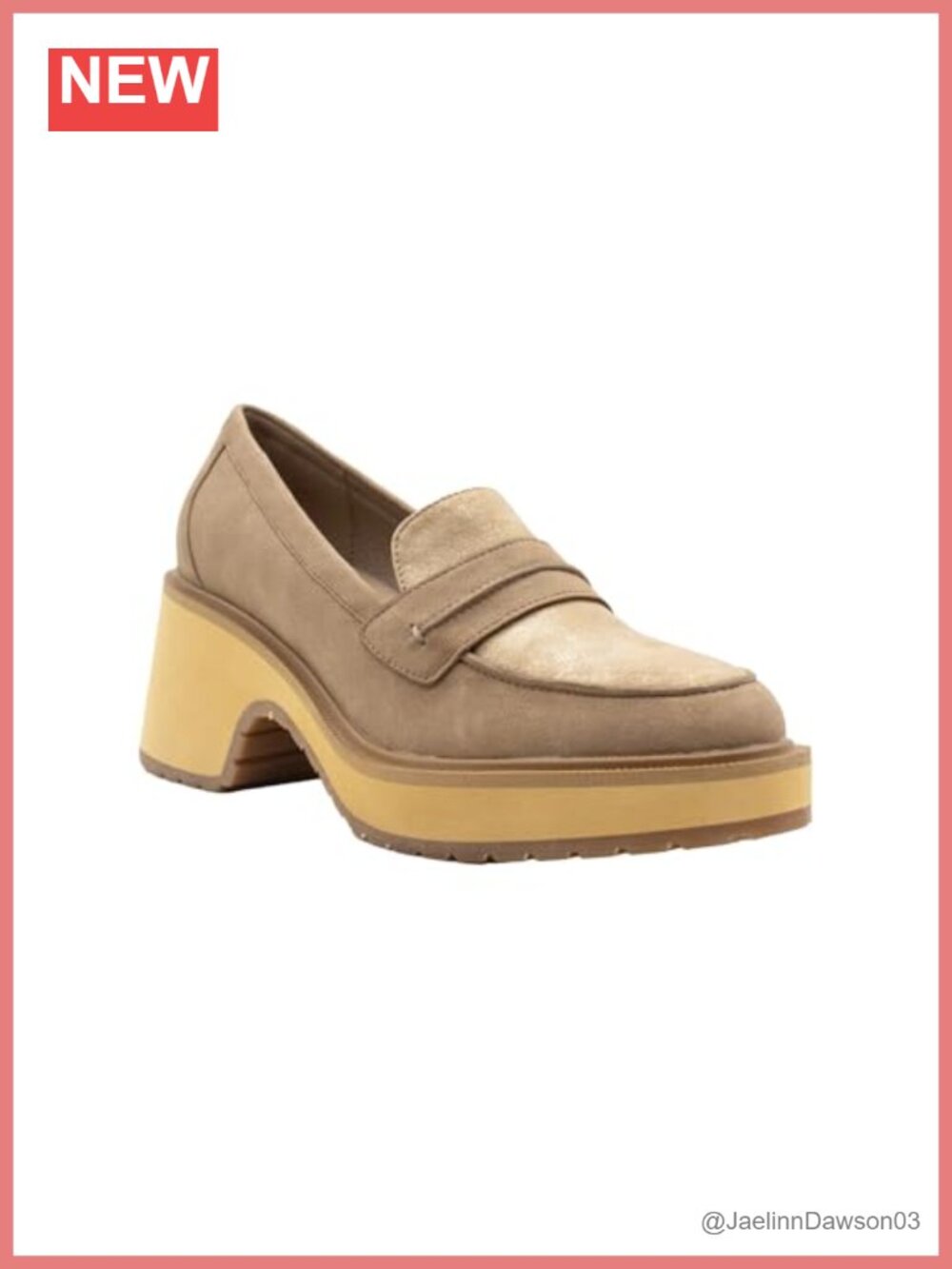 Women's Loafer with 2.75" EVA Heel - Faux Nubuck Upper, Padded Insole